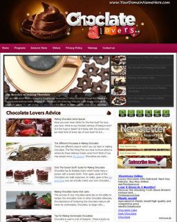 Established CHOCOLATE LOVERS Website For Sale .(Websites by 
