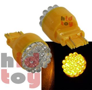 3157 4157 Amber Yellow Round 19 LED 2x Pc Bulb #3ce Front Turn Signal 