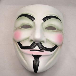 Nice Handmade White Resin Replica V For Vendetta Halloween Mask With 