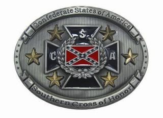 SOUTHERN CROSS OF HONOR BELT BUCKLE CONFEDERATE STATES OF AMERICA NEW