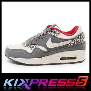 Nike WMNS Air Max 1 [319986 099] NSW Running Leopard Pack Charcoal 