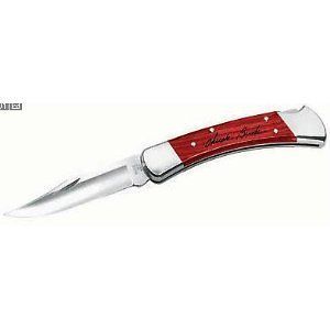 NEW BUCK 110CWSNK CHERRY WOOD HANDLE LARGE FOLDING HUNTER KNIFE WITH 