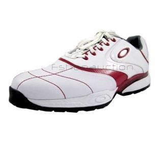 Oakley Prime Tye White Red Size 11 US Wide Mens Boys Casual Golf Pro 