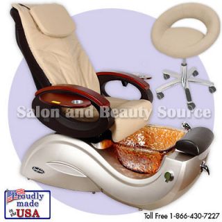 Pipeless Pedicure Pedi Spa Chair Toepia GX Glass Bowl Salon Equipment 