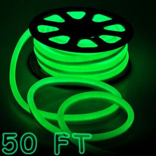 50Ft LED Neon Rope Light Flex Tube Sign Decorative Home Indoor Outdoor 