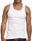 Quality 100% Cotton Mens A Shirt Wife Beater Ribbed Tank Top 