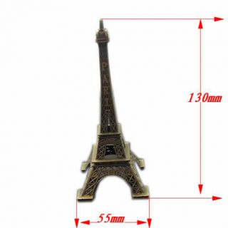 Antiqued Bronze Tone Vintage Alloy Paris Eiffel Tower Model Decoration 