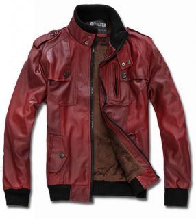 Mens Slim Sexy Top Designed PU Leather Jacket Coat 3color 4size B267