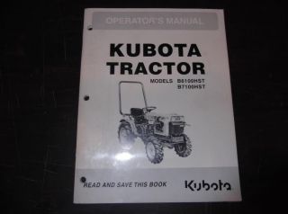 KUBOTA B6100HST B7100HST TRACTOR OPERATORS MANUAL B 6100 HST B 7100 