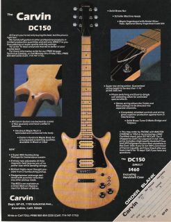 1980 you are buying the best carvin dc150 guitar ad