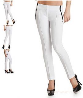 NWT $158 MARCIANO GUESS Carron Skinny Pant Dress Trousers White w 