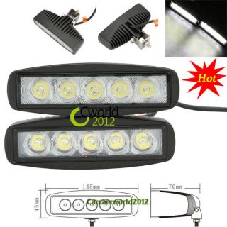 2pcs Black 15W LED Off road Slim Work Light Lamp 12V/24V Car Truck SUV 