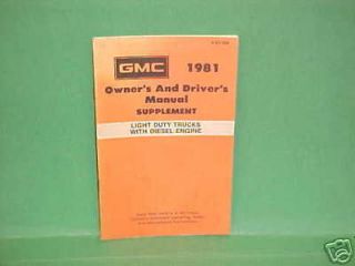 1981 gmc light duty truck diesel engine owners manual time