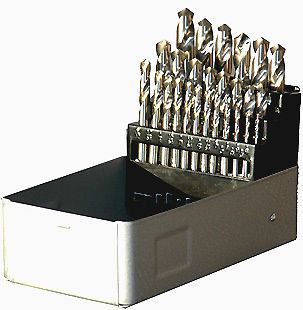Screw Machine Drill 29PC Set 1/16 1/2 by 64ths Drill chuck with key 1 