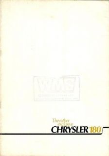chrysler 180 1971 uk market sales brochure from united kingdom