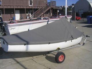laser ii sailboat boat mast up cover gray poly time