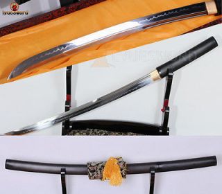 RAZOR SHARP BLADE CLAY TEMPERED JAPANESE SHIRASAYA WAKIZASHI SWORD 