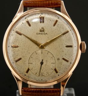 omega 18k rose gold vintage manual wind watch cal 266