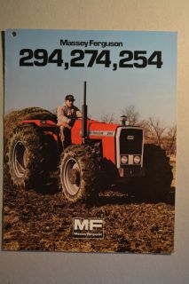 Massey Ferguson Brochure   MF294 274 254 Tractor   near mint condition