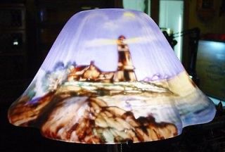   Pairpoint reverse painted scenic table lamp lighthouse  14​271