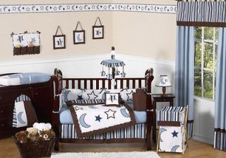Newly listed BLUE WHITE STARS MOONS BABY CRIB BEDDING SET FOR NEWBORN 