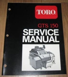 toro gts 150 over head valve engine service manual time
