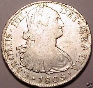 massive silver peru 1805 5 8 reales unbelie vable coin
