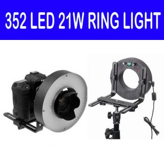 352 leds 21w ring camera photo light lighting+ dimmer bettery mount bi 