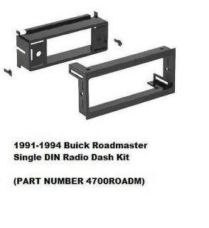 1991 1992 1993 1994 Buick Roadmaster Single DIN Radio Dash Install Kit