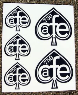 cafe racer ace of spades logo 750 stickers decals honda
