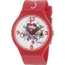 ED HARDY SPECTRUM LOVE KILLS SLOWLY SM RD RED WATCH SHIP WITHIN 24 