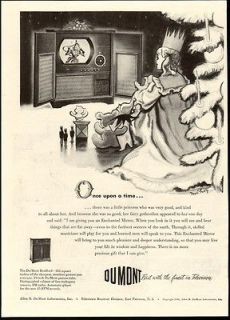 1949 Print Ad DUMONT Television Once Upon a time Enchanted Mirror