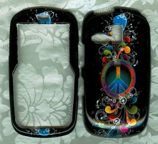 Black Flower Peace snap on case Samsung r355 R355c Straight Talk Phone 