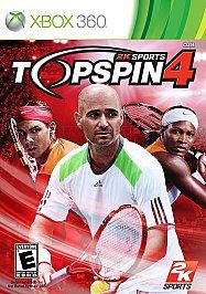 New XBOX 360 Top Spin 4 Sealed Tennis Video game Agassi Nadal Serena 