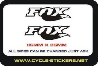 fox shox mtb mountain bike vinyl decals stickers time left