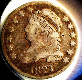 1827 capped bust dime nice mid grade better reverse time