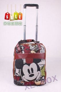 Disney Mickey Mouse Canavas Luggage Bag Trolley Roller handbag 17 