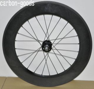 Full Carbon track clincher bike wheel 90mm fixed gear rear clincher 