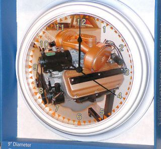 Mopar 1957 Chrysler 392 Fire Power Hemi Engine, Custom Wall Clock