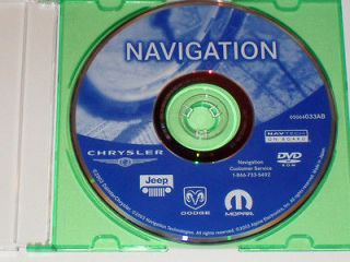 CHRYSLER DODGE JEEP NAVIGATION DISC DVD CD 033AB NAV MAP DISK GPS 
