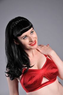 stockings and romance red pin up whirlpool bullet bra
