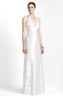 NWT BCBG Ivory Halter Full Length Dress/Gown, Sz 2, Retails for $268