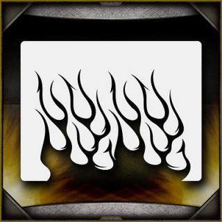 tribal flames 7 airbrush stencil template airsick 