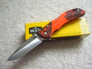 buck bantam bbw knife mossy oak blaze orange 284cms9b new