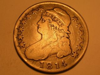 1814 Bust Half Dollar (Abt. VF, Die Clashes, & Attractive, O 105, R 2 