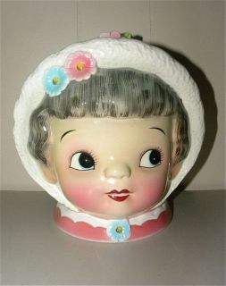 Vintage DAINTY MISS ESD Lefton GRAY HAIRED LADY Cookie Jar #7548