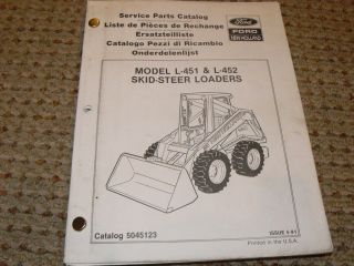 New Holland L 451 & L 452 Skid Steer Loader Dealers Parts Manual