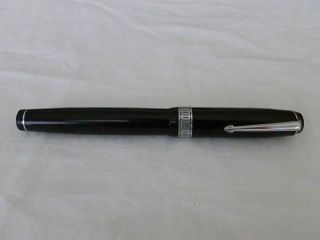 Signature Pen Co. on Nib with #6 Black with Silver Filigree Band On 