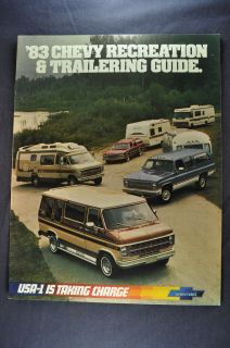 1983 Chevrolet Trailering Recreation Guide Brochure Car Pickup Motor 