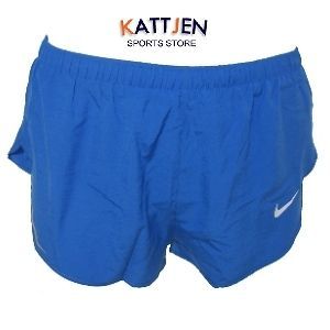 Nike Womens Sports Running Split Leg Shorts   Blue 714453 464